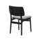 Armen Living Lima Gray Upholstered Wood Dining Chairs in Black Finish, PK2 LCLMSIGRBL - alternate 5